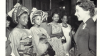 Her late Majesty Queen Elizabeth II with students from overseas at the British Council in 1955