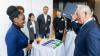 HRH receiving a copy of the British Council’s Global Youth Letter from Mariam Lawal, GREAT scholar at the University of Edinburgh.