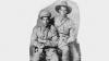 Studio portrait of two Aboriginal servicemen from Taree