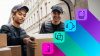 two young men loading parcels from a van