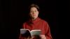 Shannon Sickels reading a book
