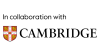 In collaboration with Cambridge text and Cambridge logo