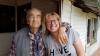 Clare Vaughan pictured with Vincent Evans in Cwm Hyfryd, Trevelin, Patagonia.