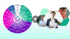 A circular diagram titled "Stages of Development" with concentric layers labeled Awareness, Understanding, Engagement, Integration. The outer ring contains areas of teacher professional development. On the right side of the image, there are photos of teachers in classroom settings, appearing in hexagonal frames.
