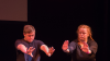 Two young performers dancing at DaDa Fest.