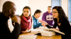 Students talking