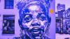 Wall art of a black girl child