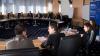 British Council Speak European programme -  public sector officials sit in a circle at a meeting