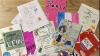 A display of info books made by students