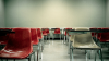 Empty chairs in a room