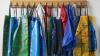 Aprons hung up on hook after art class.