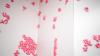 Pink letters on a white background