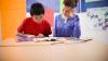 Classroom teacher and student