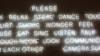 The artwork 'PLEASE...' by Jeppe Hein, words written in neon lights