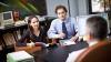 Man and woman at business meeting