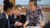 A teacher works on Mandarin Chinese with pupils. Image (c) Philip Meech Photography