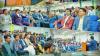 A collage of group photos.