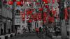 Chinese lanterns in UK city square