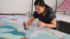 Artist Fern Chua creating batik in Malaysia as part of Crafting Futures