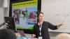 Teacher presents Arabic class