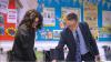 Language assistant and teacher prepare resources for class