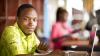 Student studying online