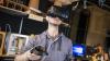 Man wearing virtual reality headset