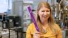 Wendy Sadler holding a ruler