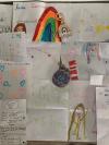 Thank you notes sent by pupils to Lara. 