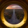 View of roads and green spaces from the Victory Column in Berlin, Germany